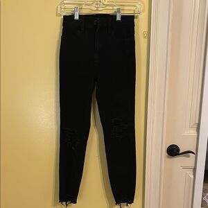 Women's Black Distressed Jeans